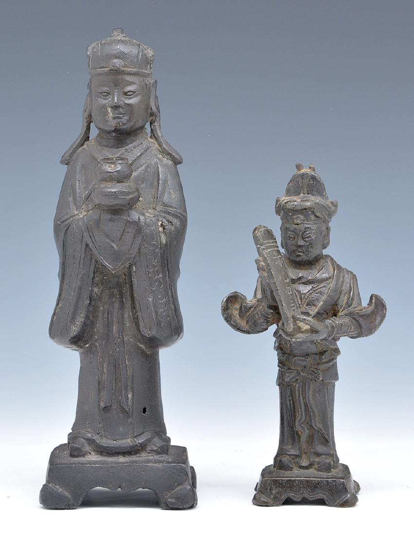 2 Bronze Asian immortals statues (1 of 3)