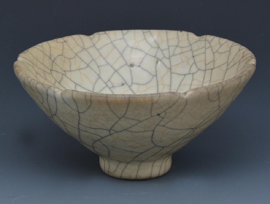 Chinese Crackle Glazed Conical Bowl (1 of 3)