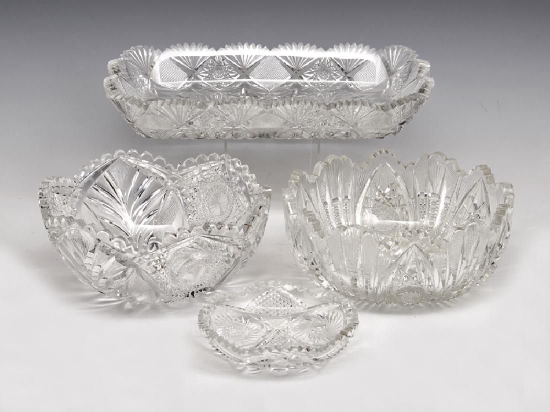 4 Pcs American cut crystal in various patterns (1 of 1)