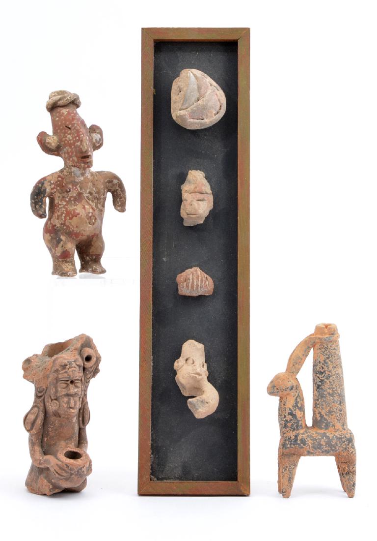 7 Pcs Pre Columbian Mezoamerican pottery (1 of 2)