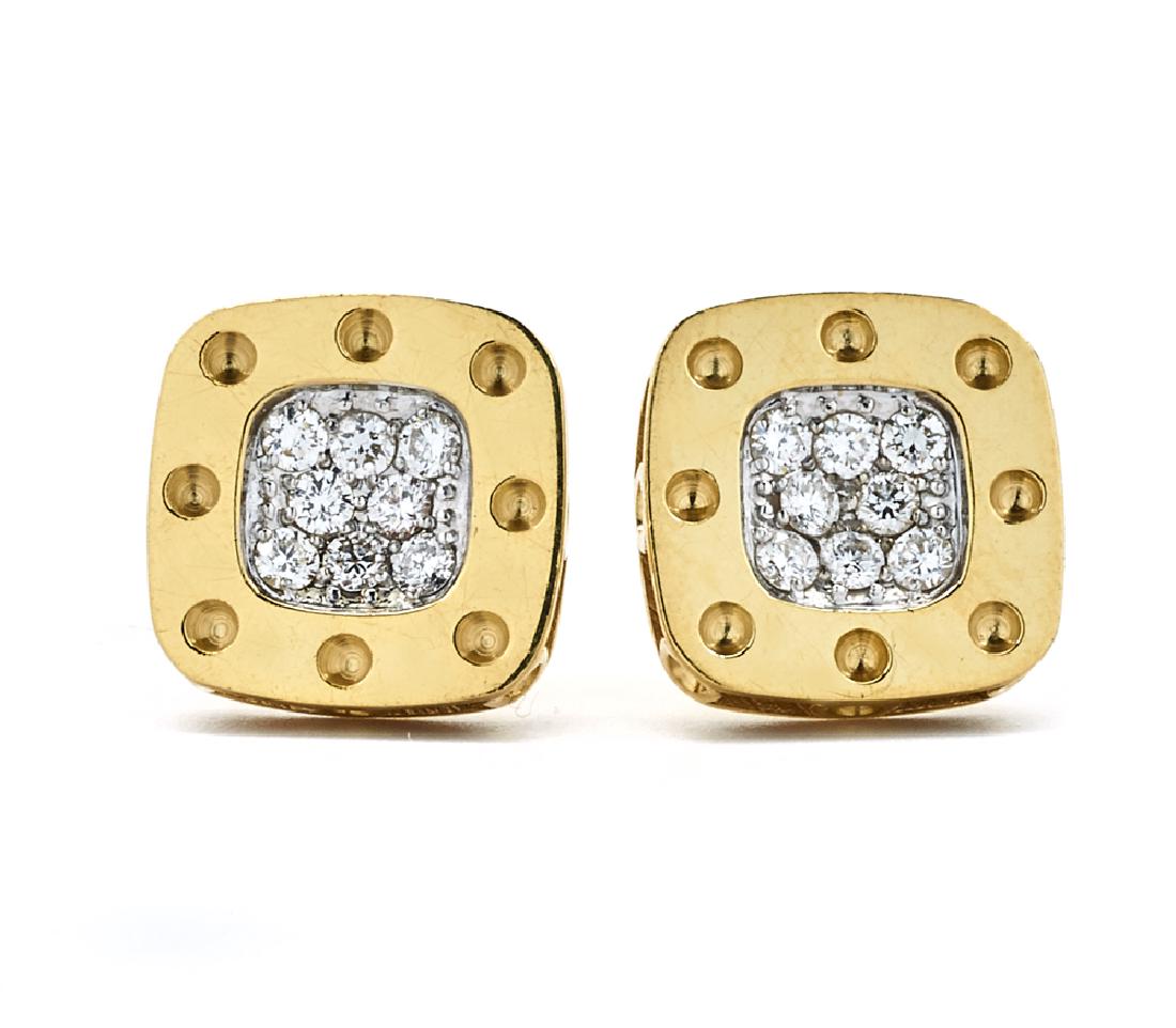 Roberto Coin 18k Gold, "Pois Mois" Diamond Earrings (1 of 2)