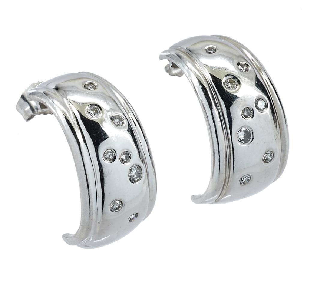 14k White Gold, Diamond Earrings (1 of 1)