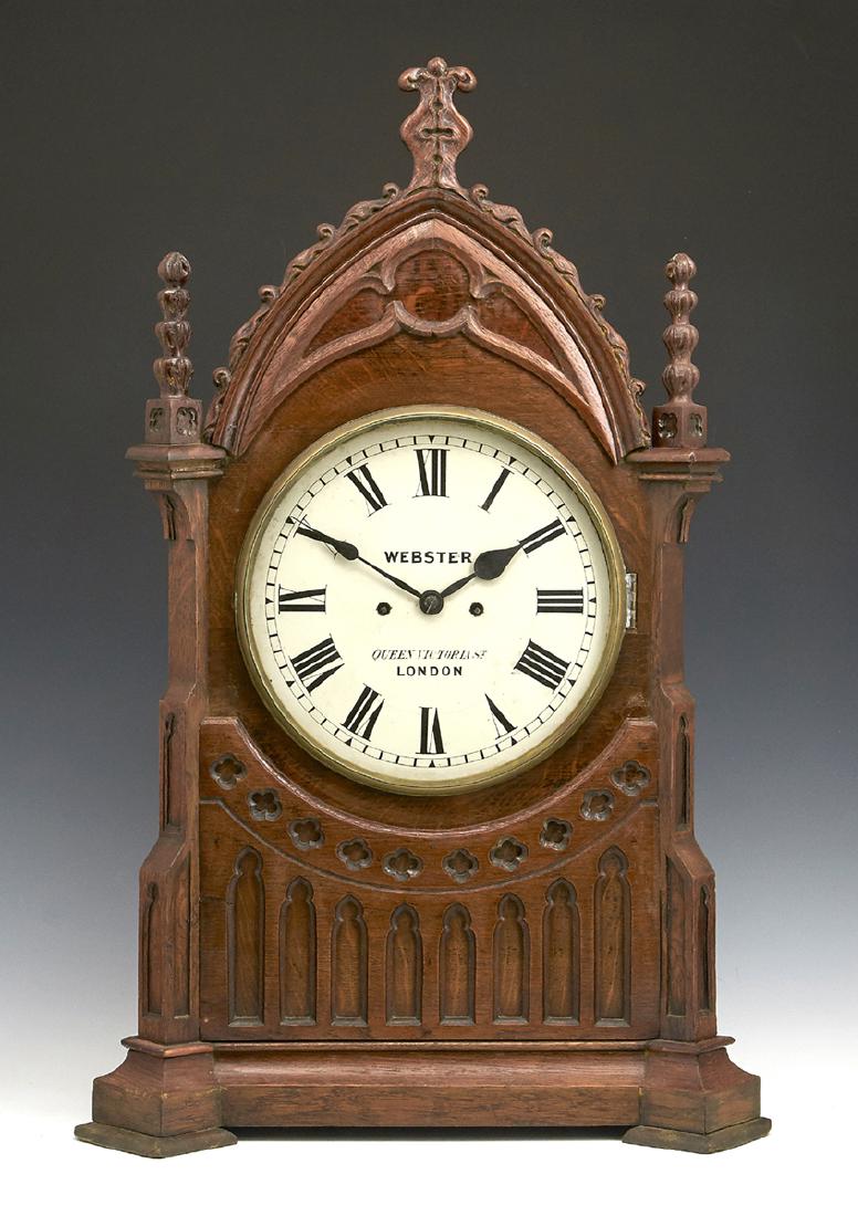 Oversized Webster gothic cathedral-style mantel clock (1 of 2)