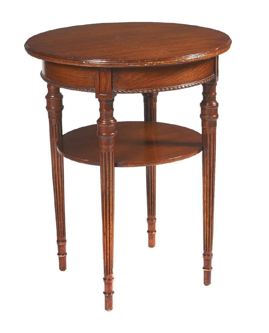 French oak lamp table, 19th c (1 of 1)