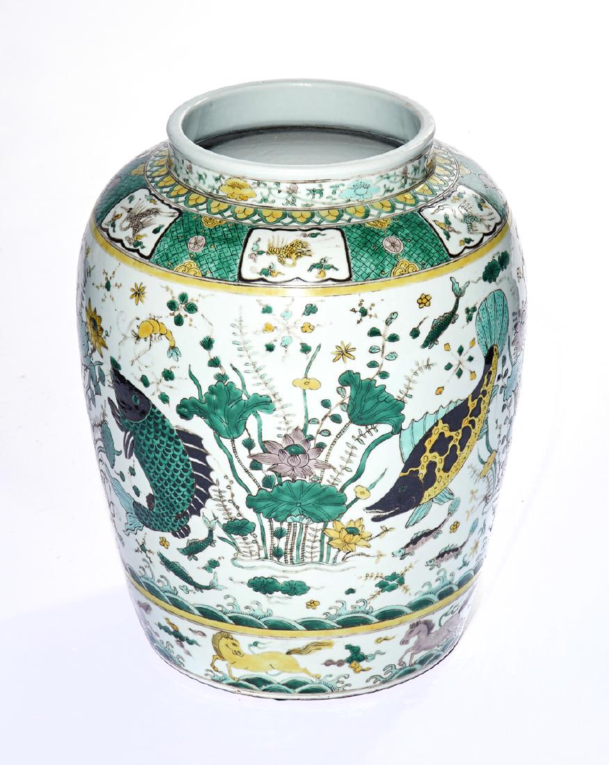 Chinese Large Famille Verte Baluster Jar (1 of 5)