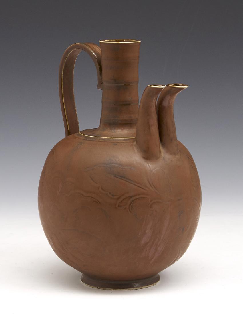 Chinese persimmon glazed ting ewer (1 of 6)