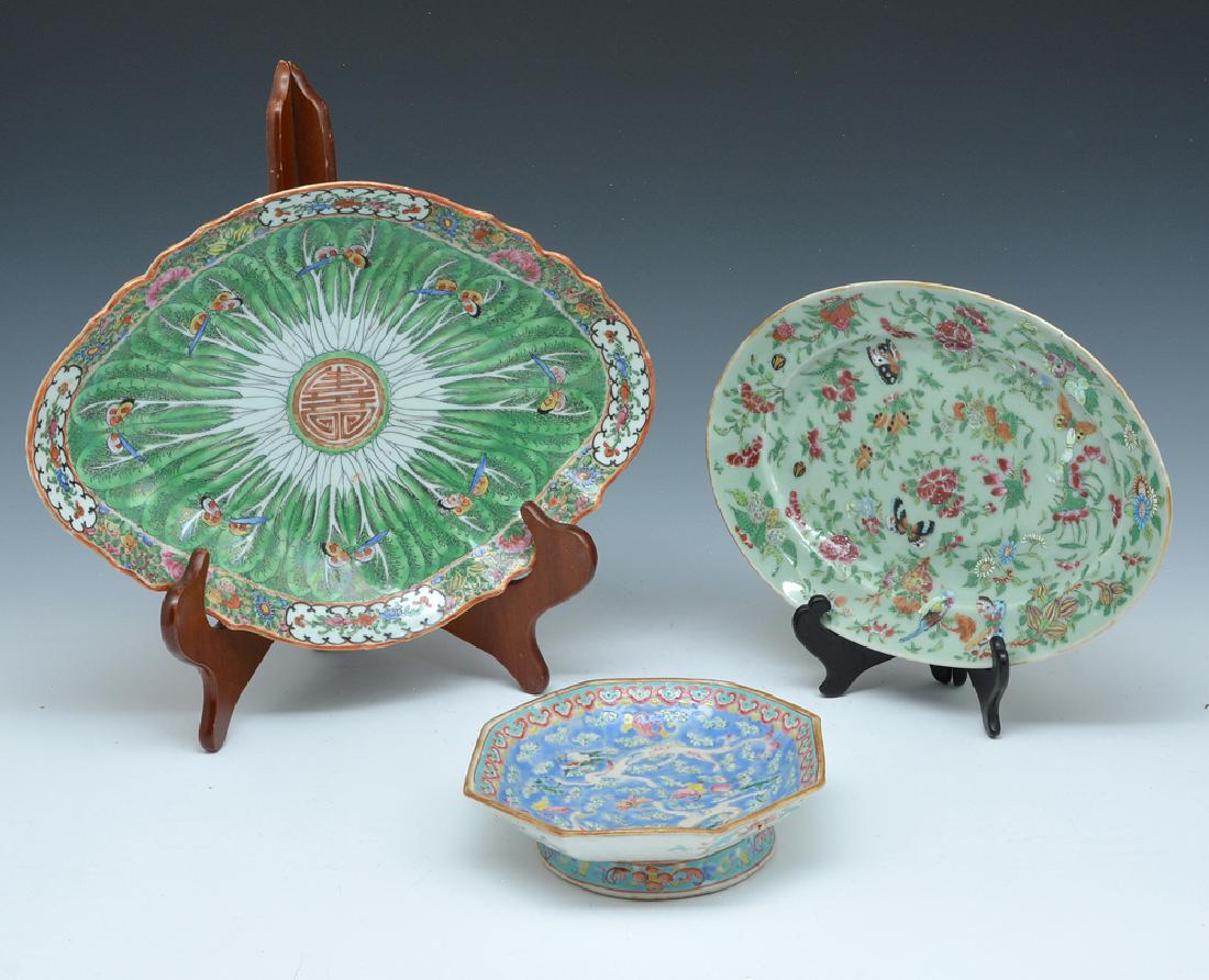 3 pcs Colorful Chinese platters (1 of 2)