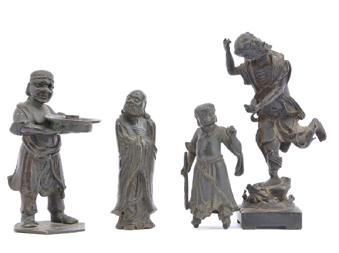 4 Bronze figures, 3 Chinese immortals, 1 Near Eastern (1 of 3)