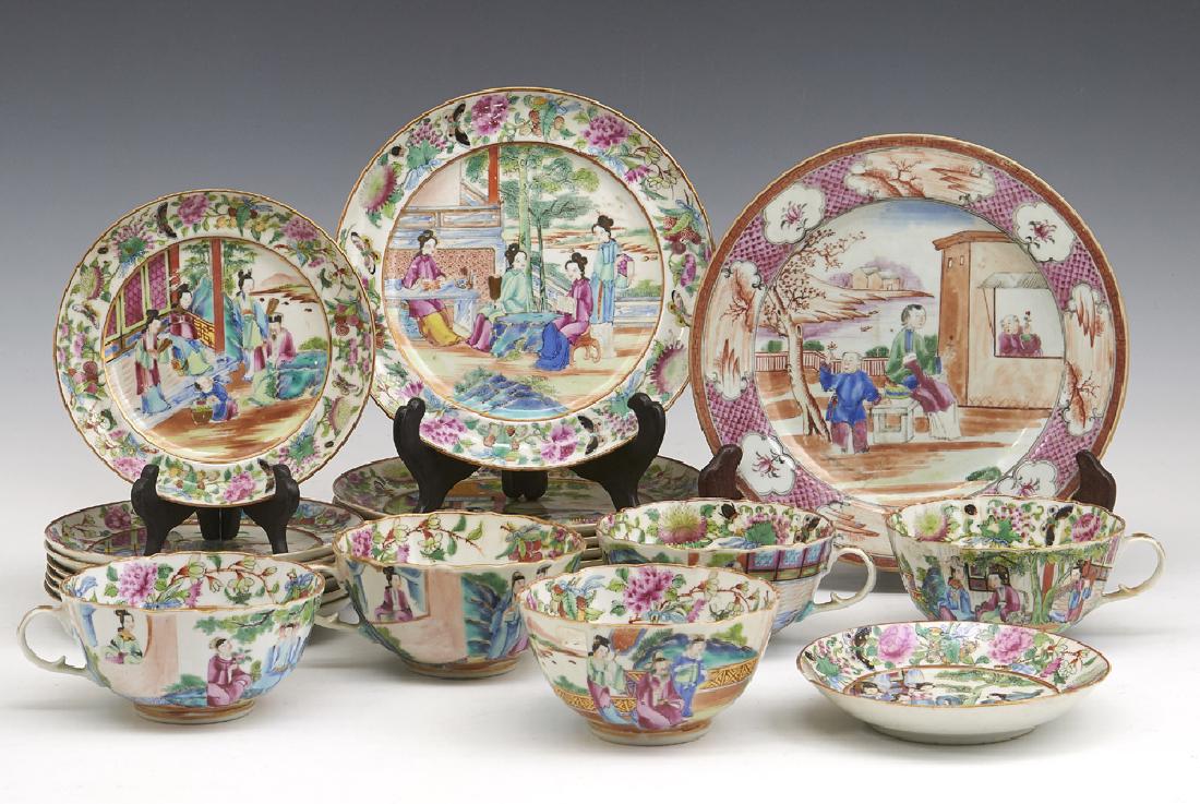 18th c Chinese famille rose porcelain, 16 Pcs (1 of 2)