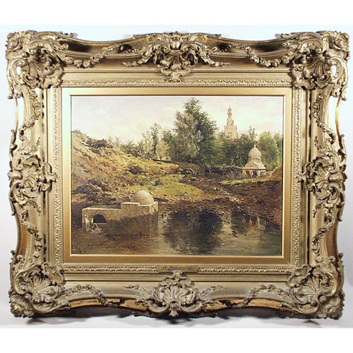 Painting Adrien Dauzats o/c Orientalist.