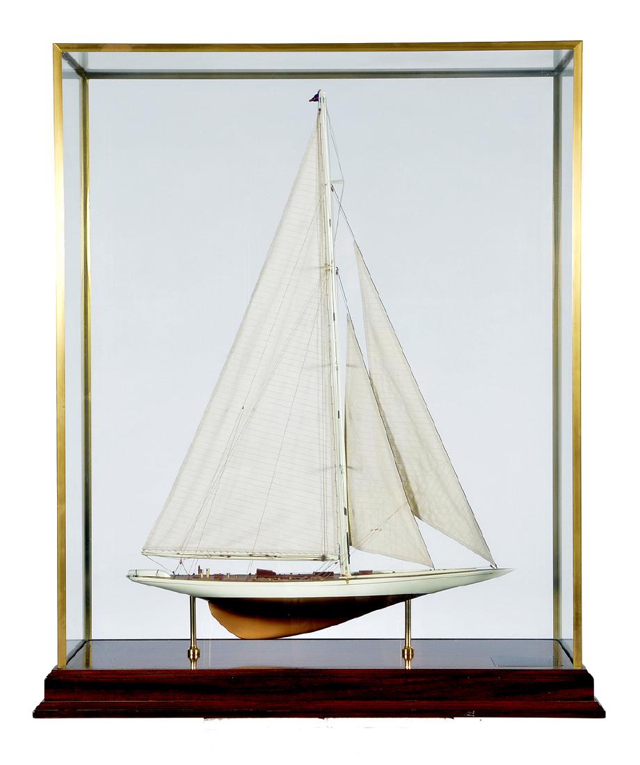 Ship Model,  Americas' Cup Yacht "Rainbow" (1 of 2)