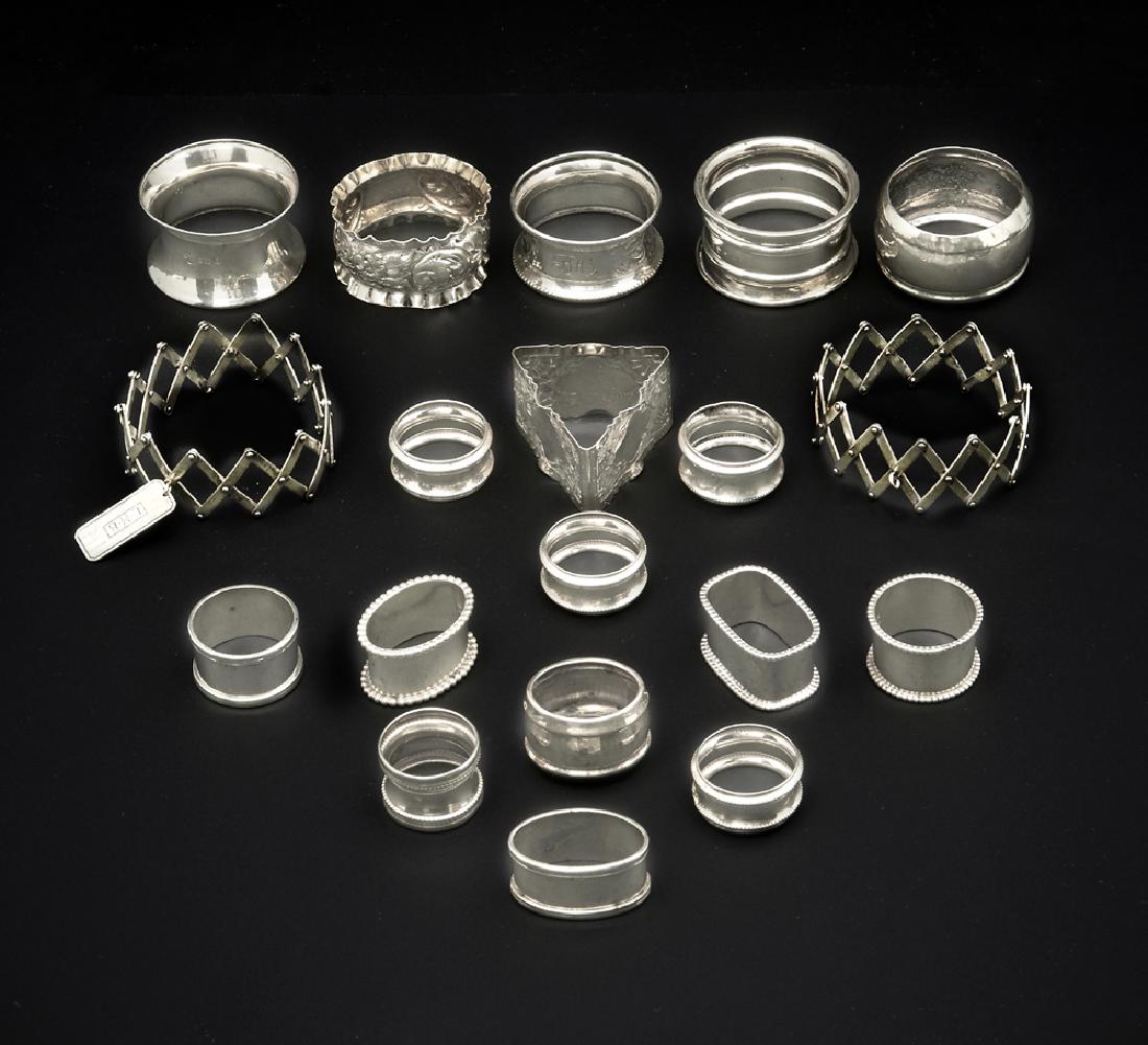 18 Silver napkin rings from various makers (1 of 1)