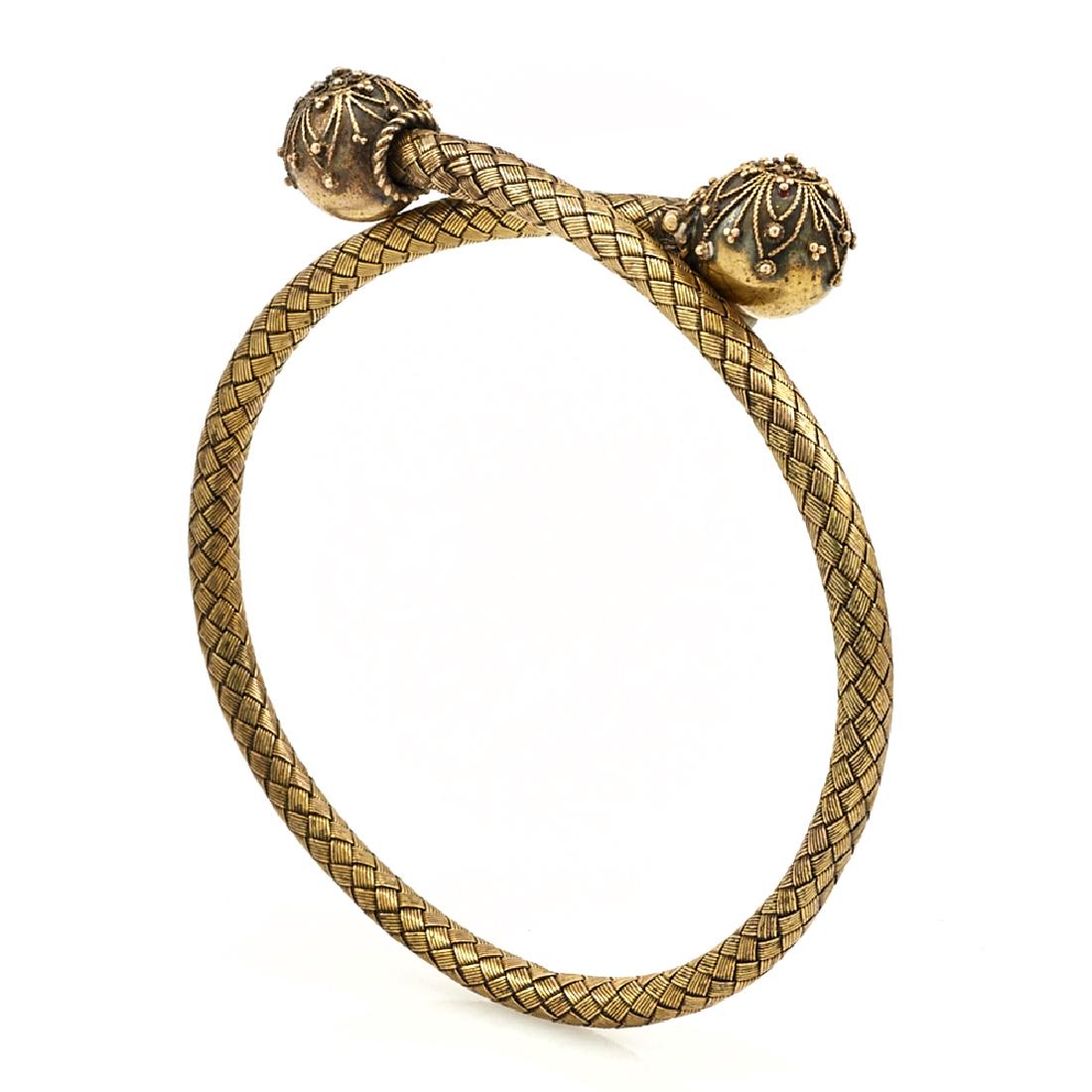 14k Yellow gold Victorian bypass bracelet. (1 of 1)