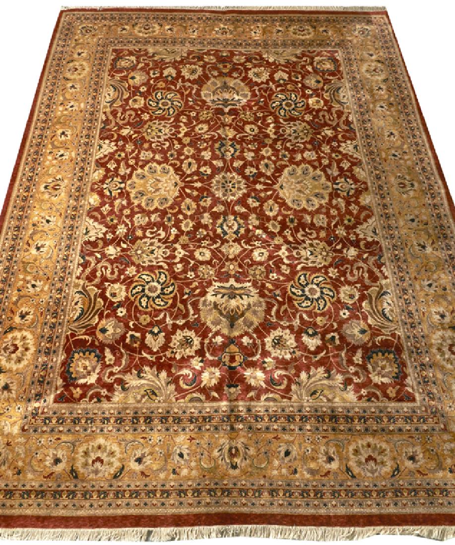 Roomsize Pakistani carpet. Appx 9' x 12'4" (1 of 3)