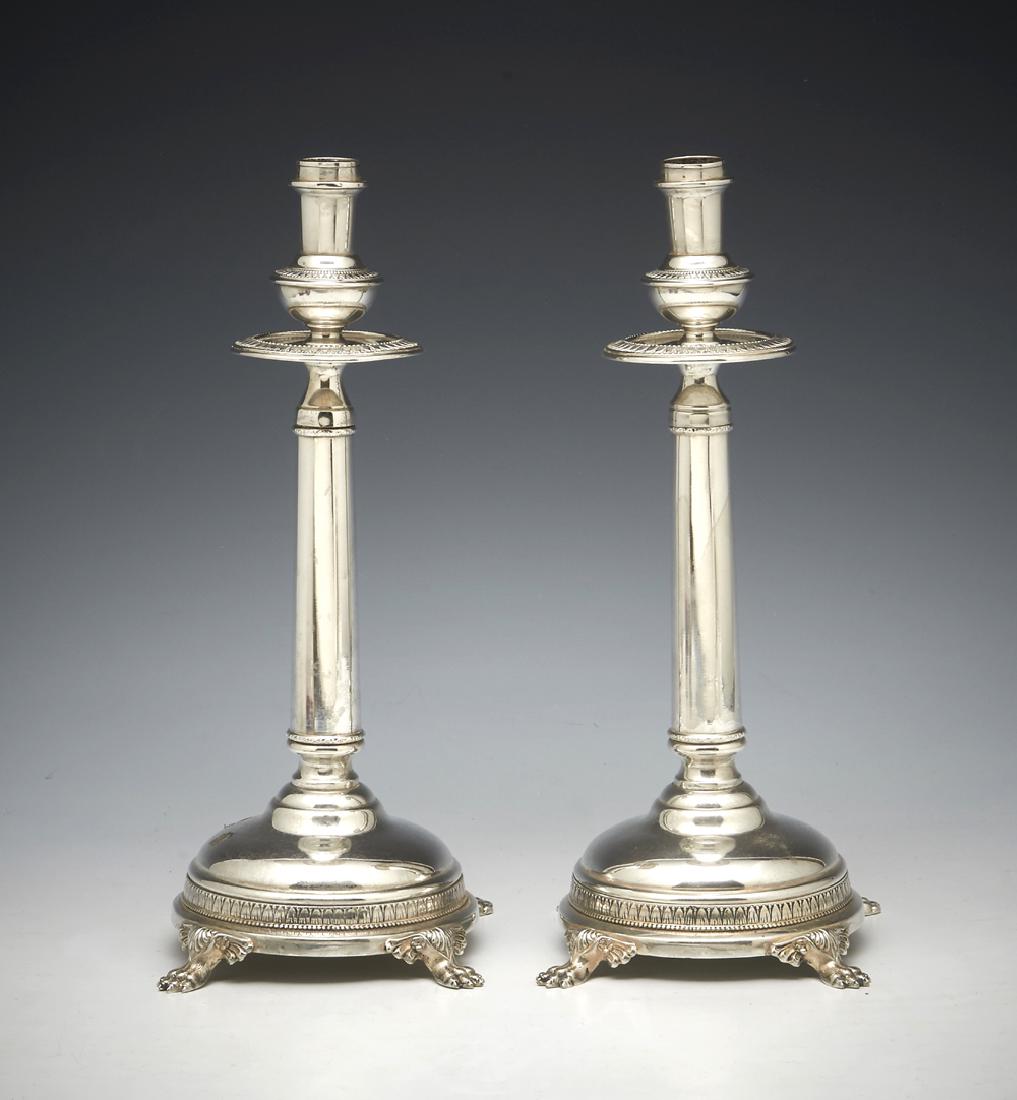 Pair of Peruvian sterling candlesticks (1 of 3)