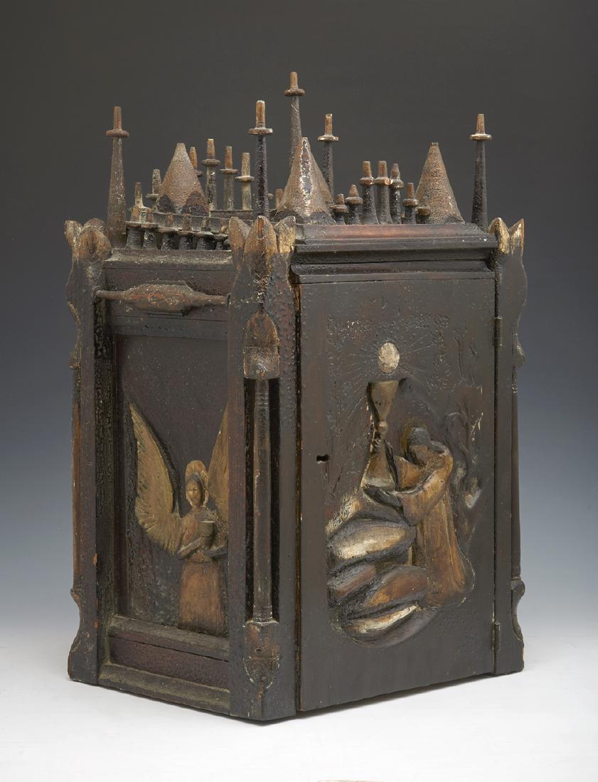 18th/19th c Portuguese colonial carved wood tabernacle (1 of 4)