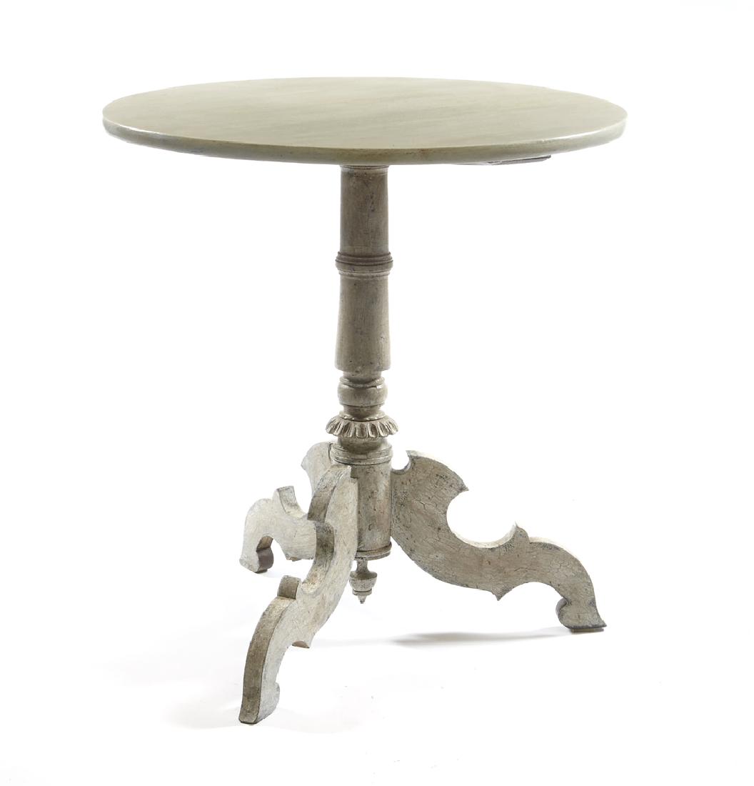 19th c Continental pedestal table, 26"dia (1 of 1)