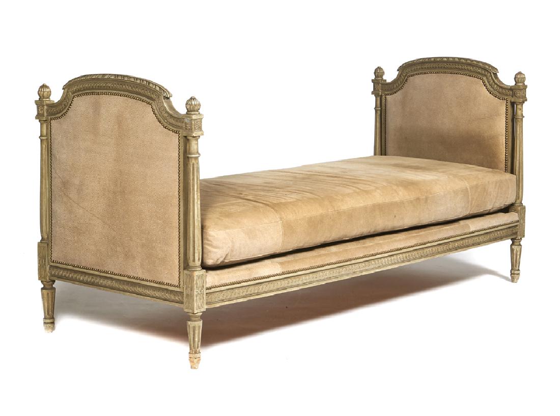 Late 19th c French Louis XVI style day bed (1 of 1)