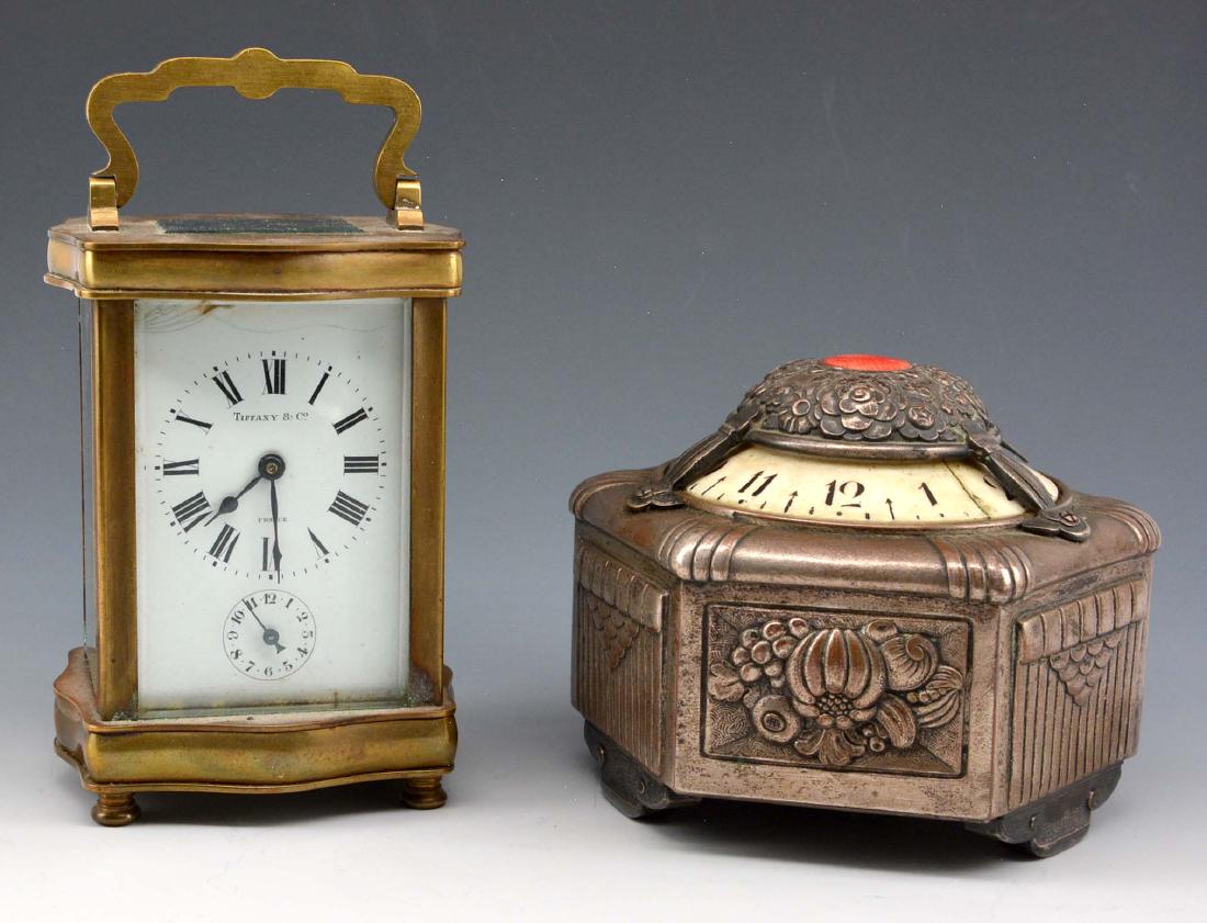 Grouping of two clocks, Tiffany, Gubelin (1 of 5)