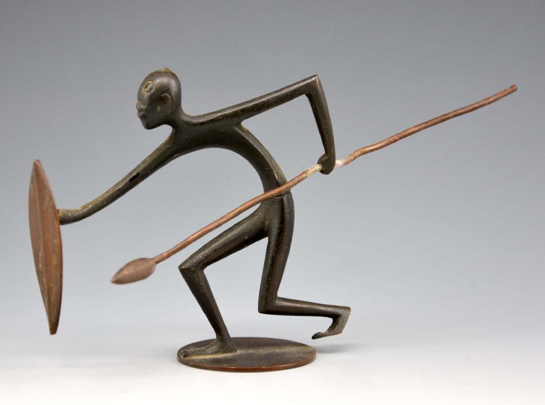 Karl Hagenauer (1872-1928) bronze native warrior (1 of 4)