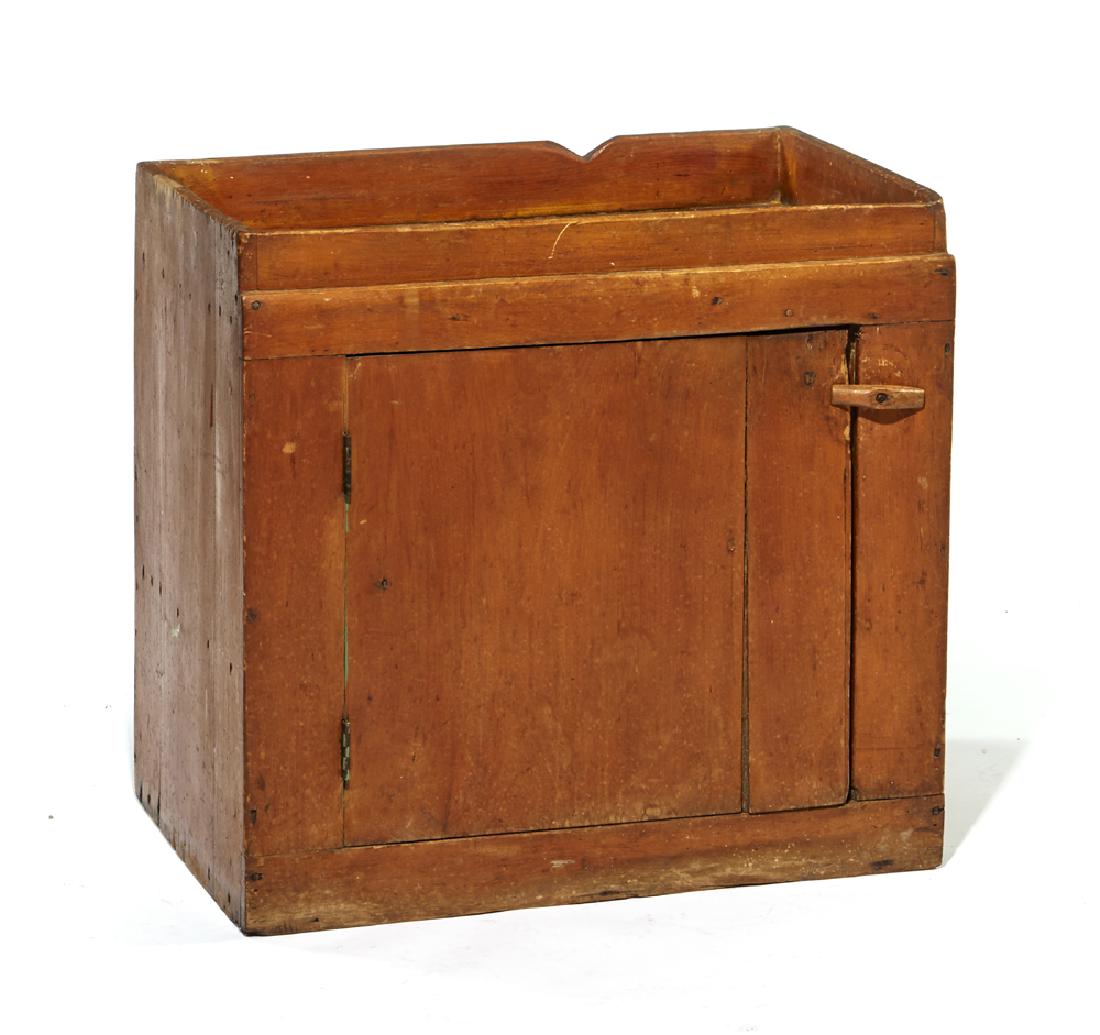 19th c American pine dry sink, 30 1/2" w (1 of 2)