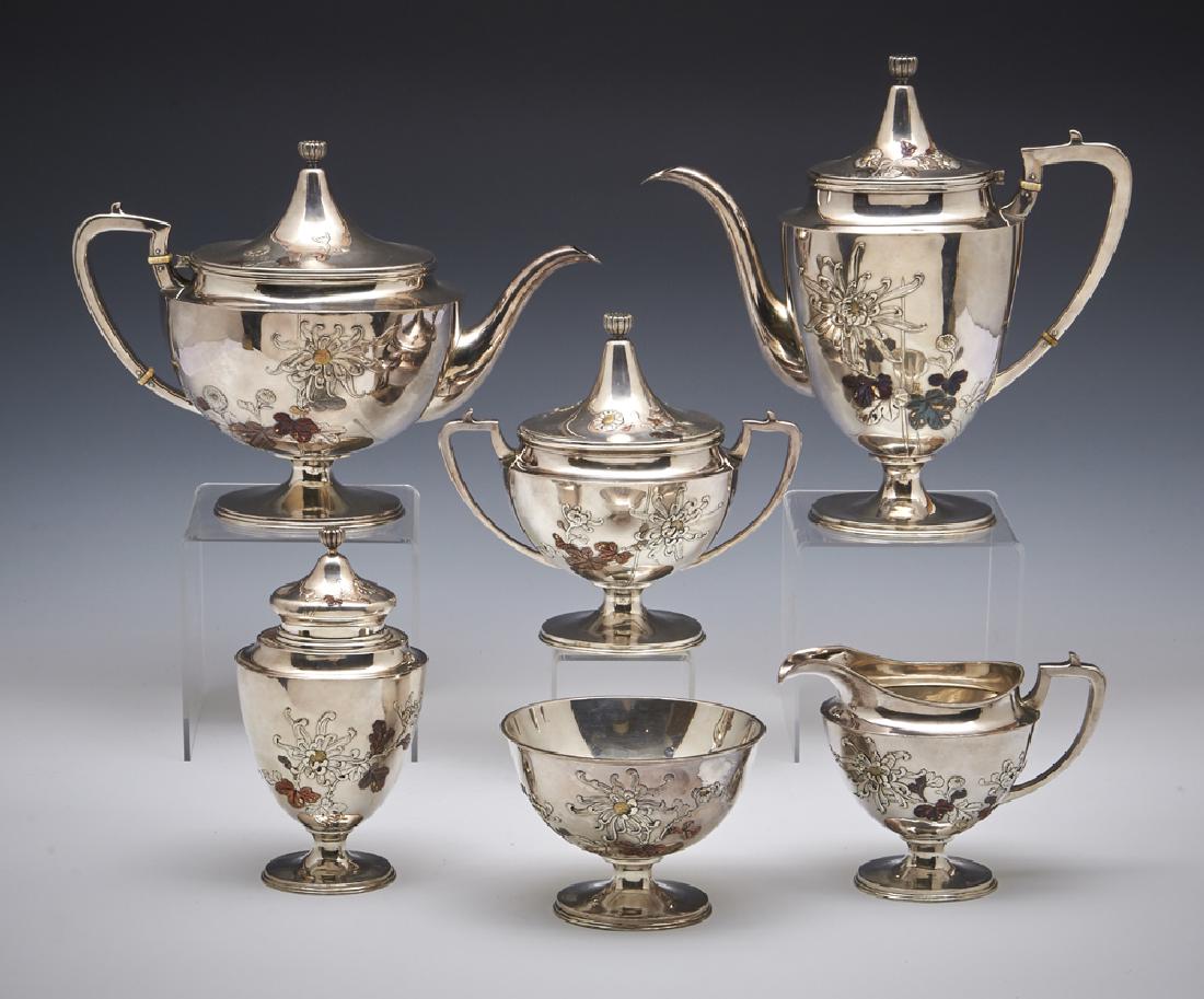 Miyamoto Kinsei Japanese sterling Tea/Coffee set (1 of 5)