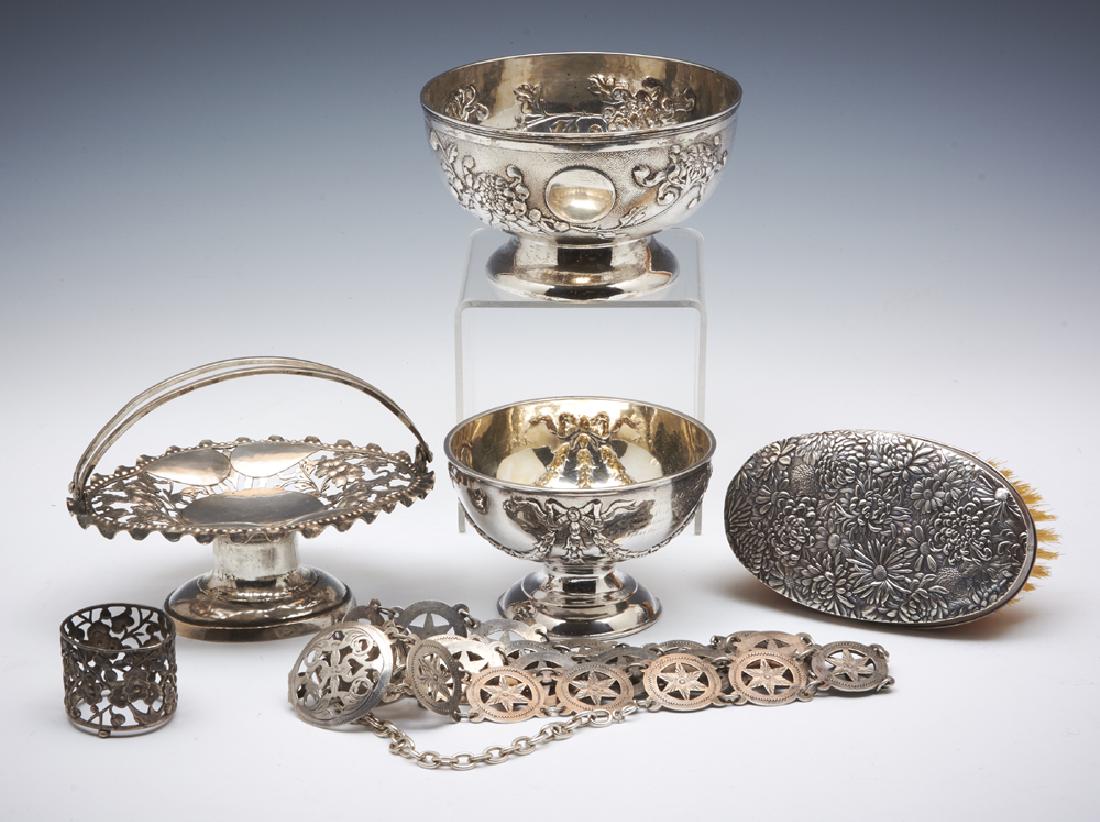 5pc Chinese silver including Wang Hing trophy (1 of 1)