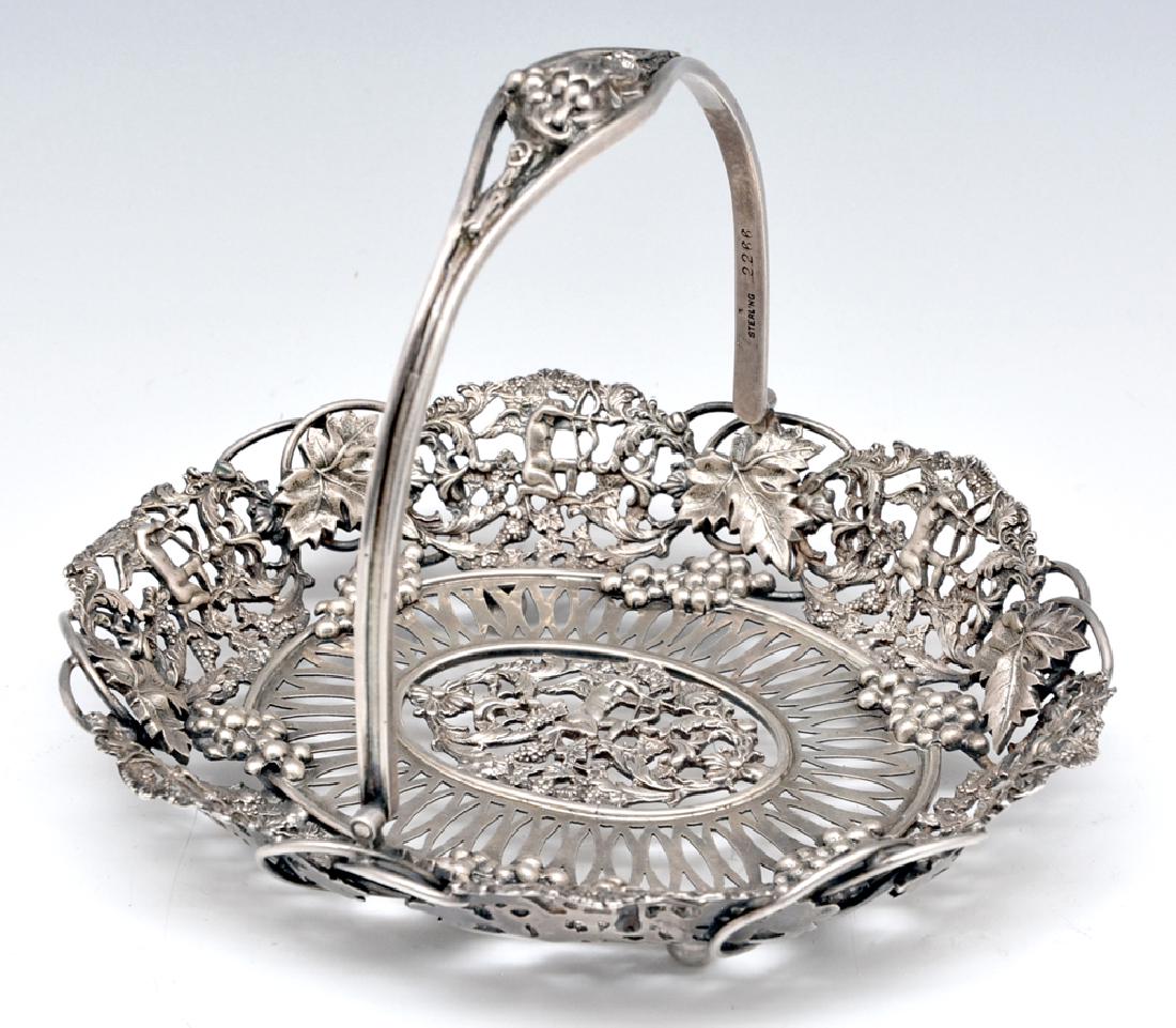 Theodore Starr sterling silver handled basket (1 of 2)