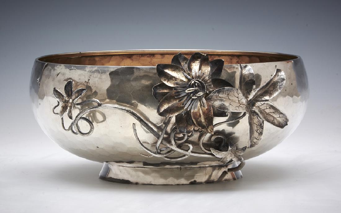 Geo. Shreve & Co silver bowl with applied flowers (1 of 2)
