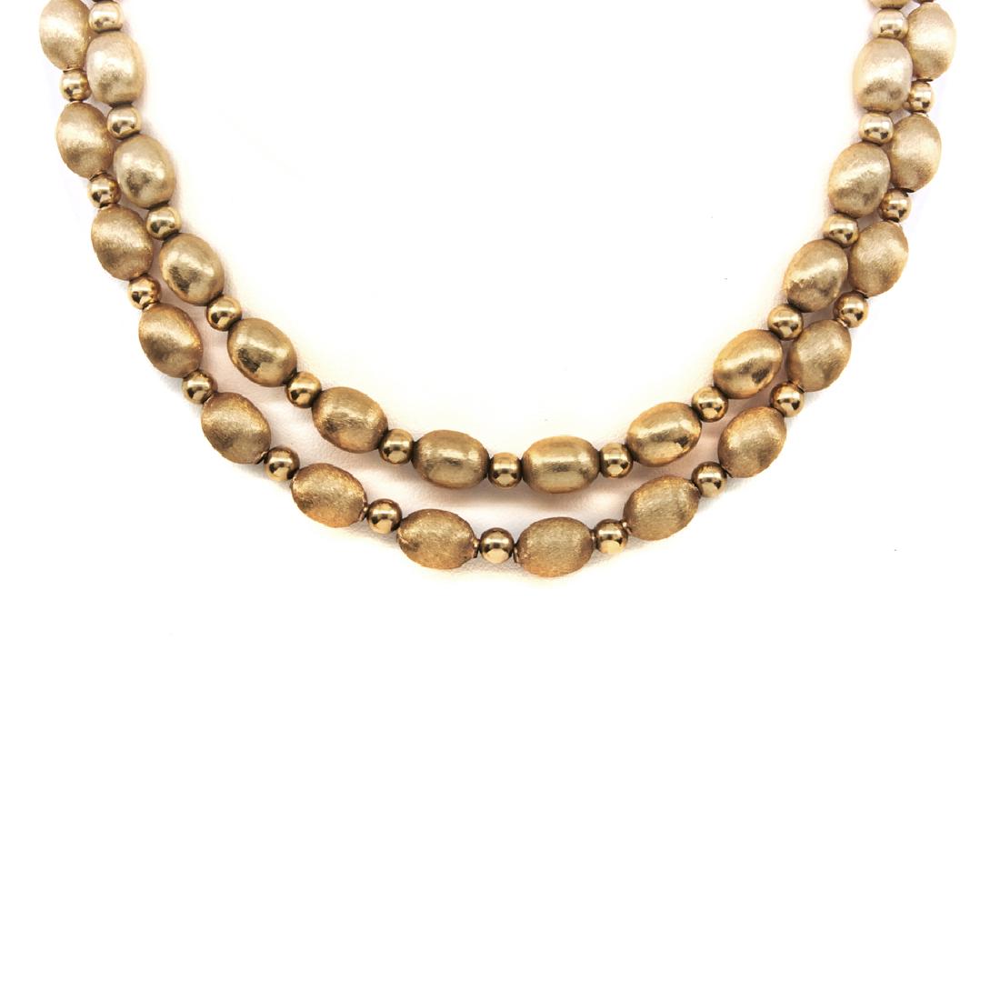 14k Yellow gold bead necklaces (1 of 1)
