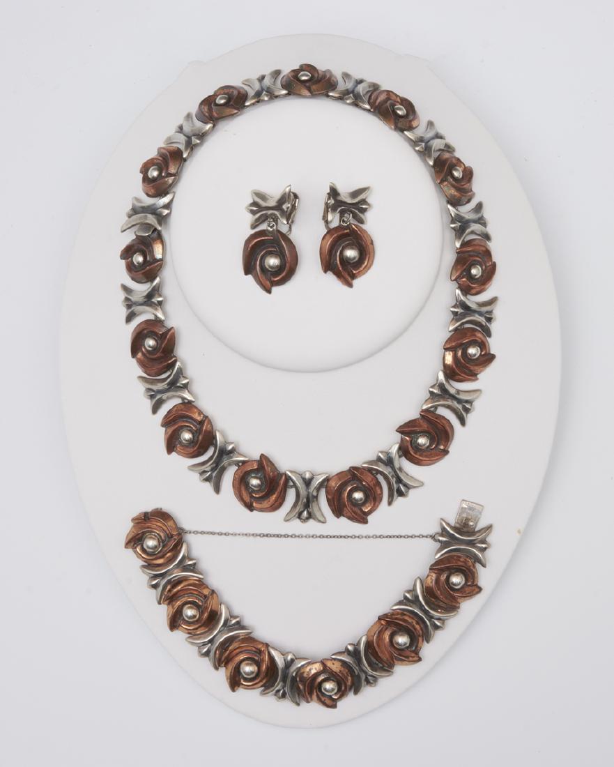 Los Castillo sterling silver & copper necklace, (1 of 2)