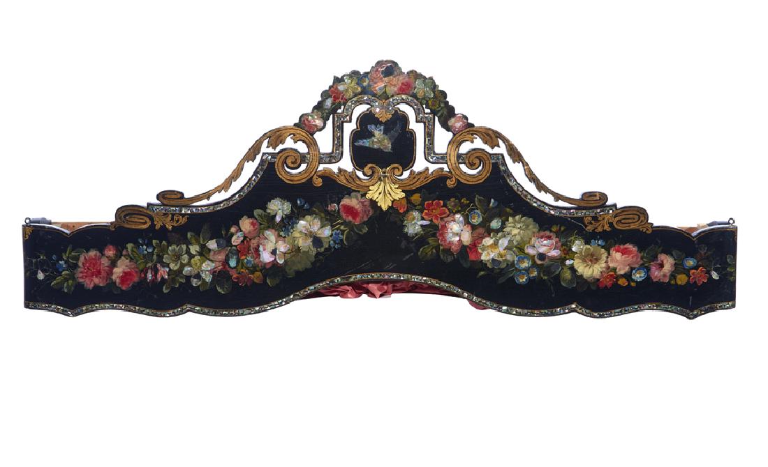 English "papier mache" valance, 59 1/2" w (1 of 2)