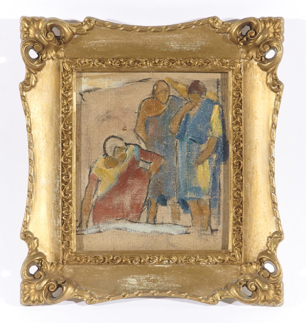 Joseph Raphael, oil on canvas board, sketch of 3 (1 of 4)