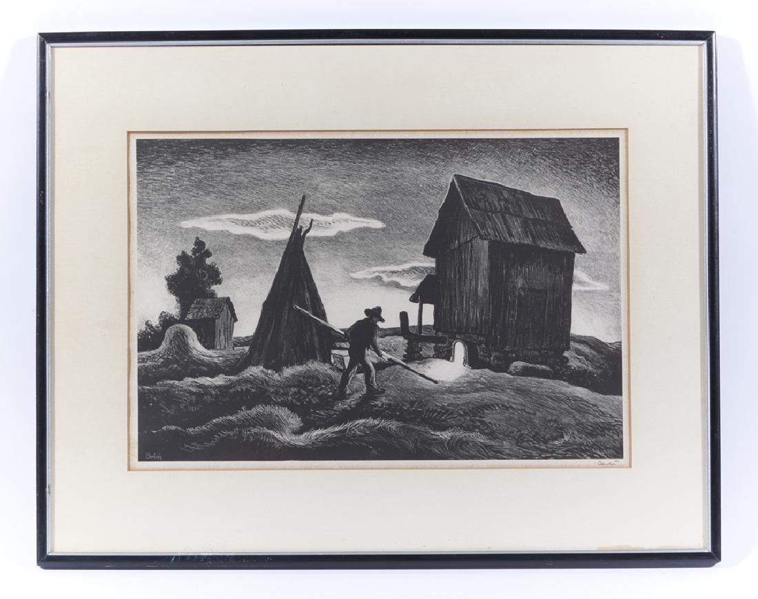 Thomas Hart Benton, lithograph, "Night Firing" (1 of 6)