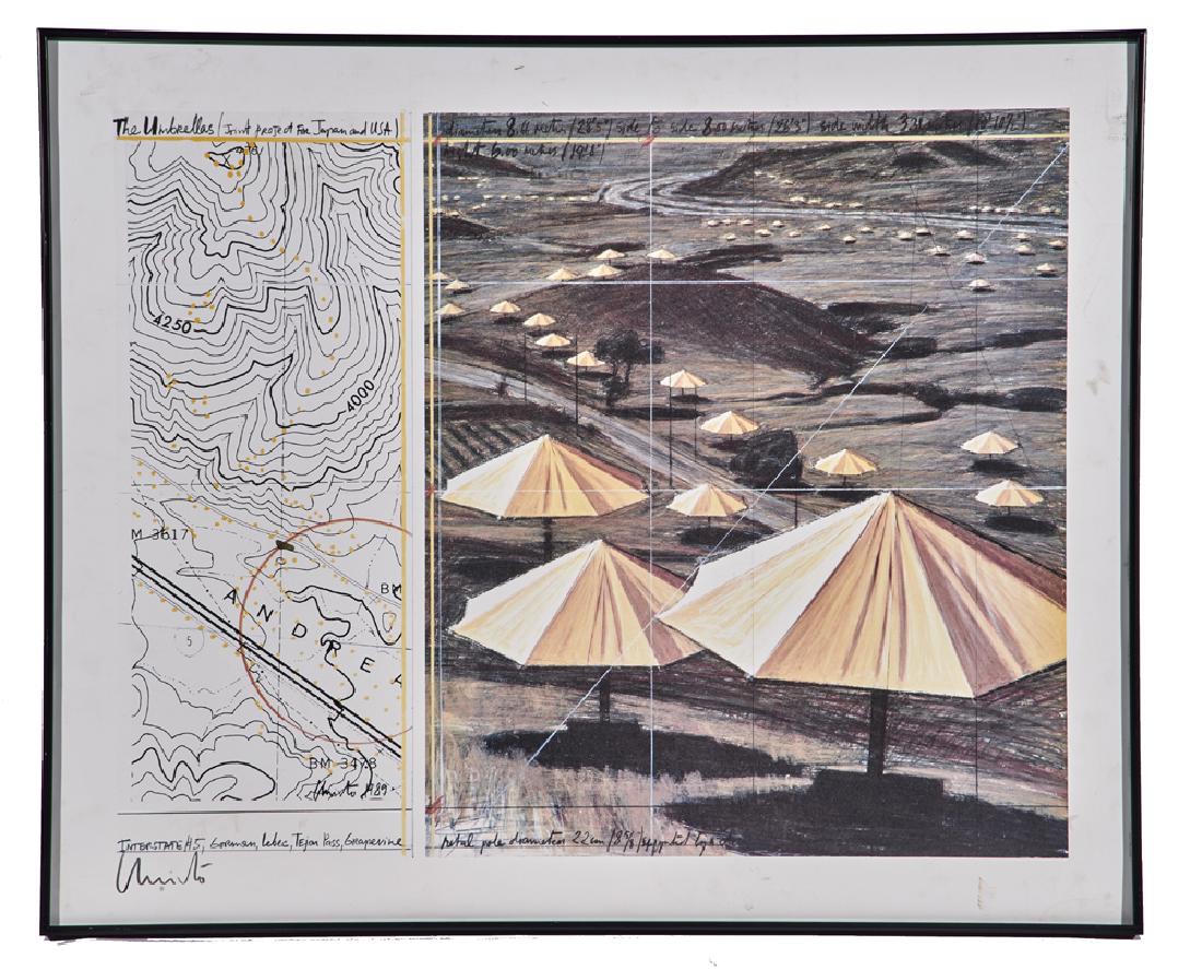 Christo, "The Umbrellas", Offset Lithograph (1 of 2)