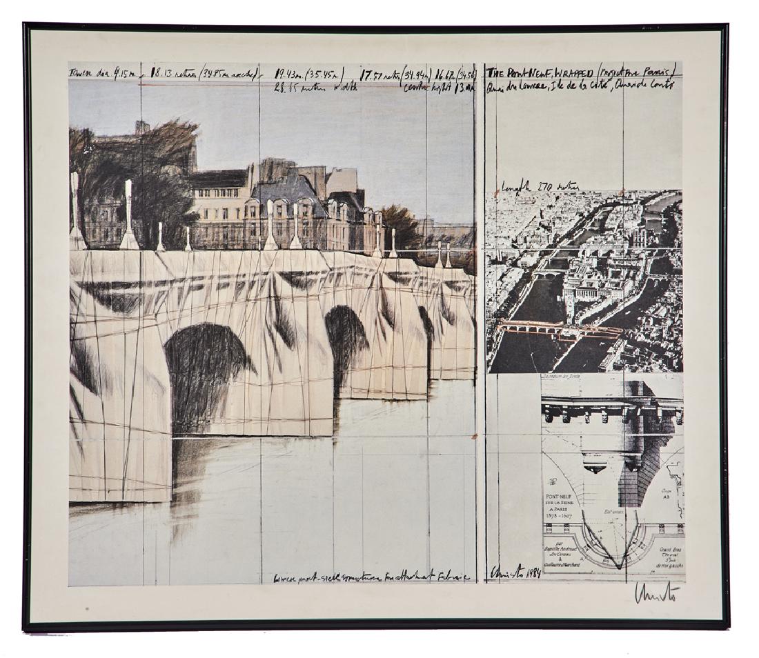 Christo, Pont Neuf Wrapped Offset Litho (1 of 2)