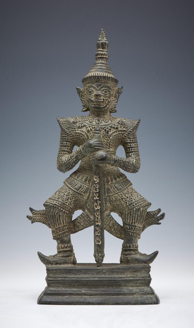 Thai bronze Hanuman figure (1 of 3)