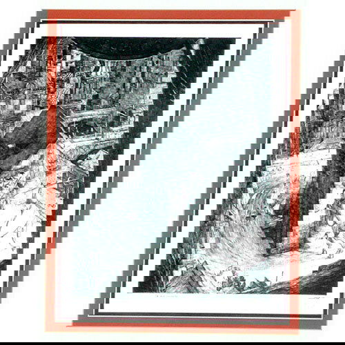 Philippe Mohlitz Engraving.: ENGRAVING. Philippe Mohlitz engraving, La Noce Menacee, 1978, 73/100, signed and dated lower right, titled. 13 1/2" x 10 1/4" viewed. Very good original condition.