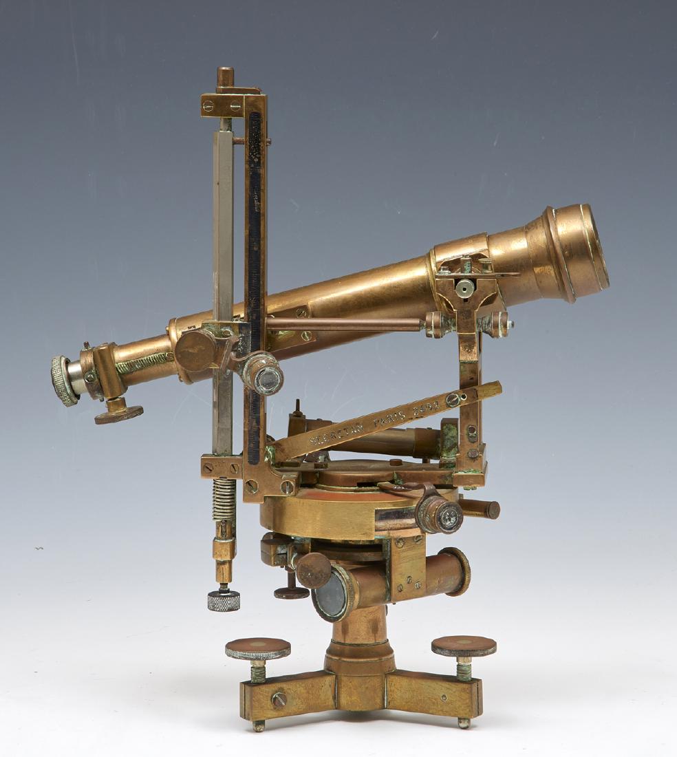 Brass theodolite, signed Secretan Paris (1 of 3)