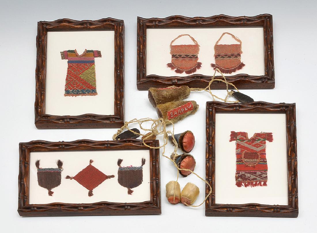 4 miniature textiles and 2 Alaskan bolas (1 of 1)