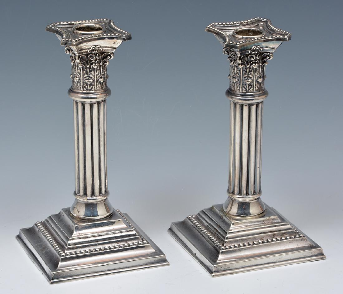 Pair of sterling candlesticks, Mauser Mfg. Co. (1 of 2)