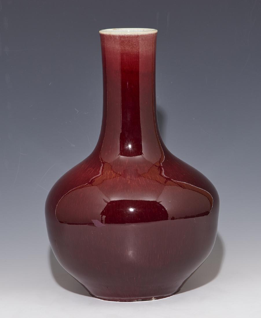 Chinese oxblood vase with stand (1 of 4)