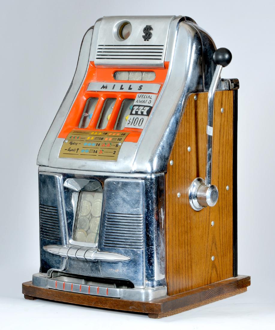 Antique Dollar Mills Bell High Top 777 Slot Machine (1 of 3)