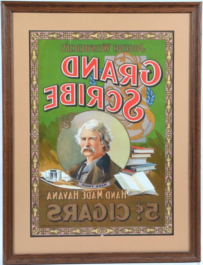Grand Scribe Cigars artist's proof advertising poster (1 of 3)