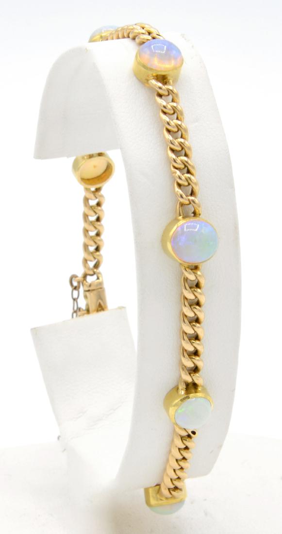15k Yellow gold and opal bracelet (1 of 1)