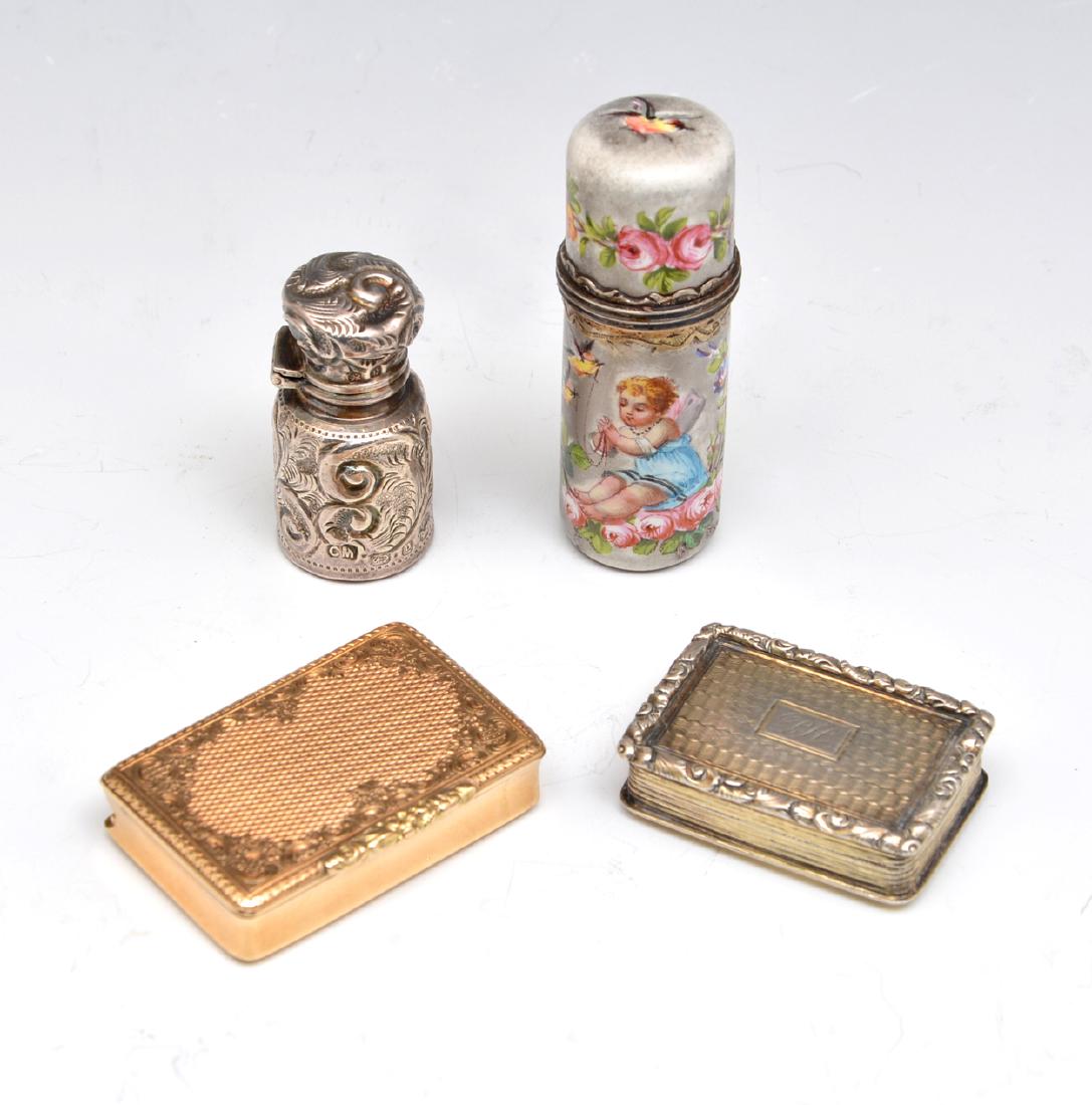 Grouping of decorative bottles, box, vinaigrette (1 of 1)