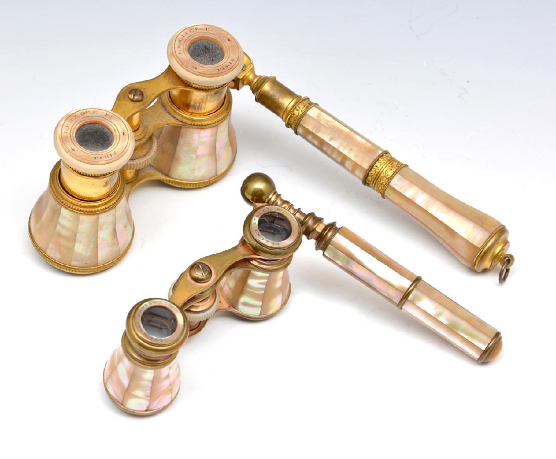 Two brass and mother of pearl opera glasses (1 of 1)