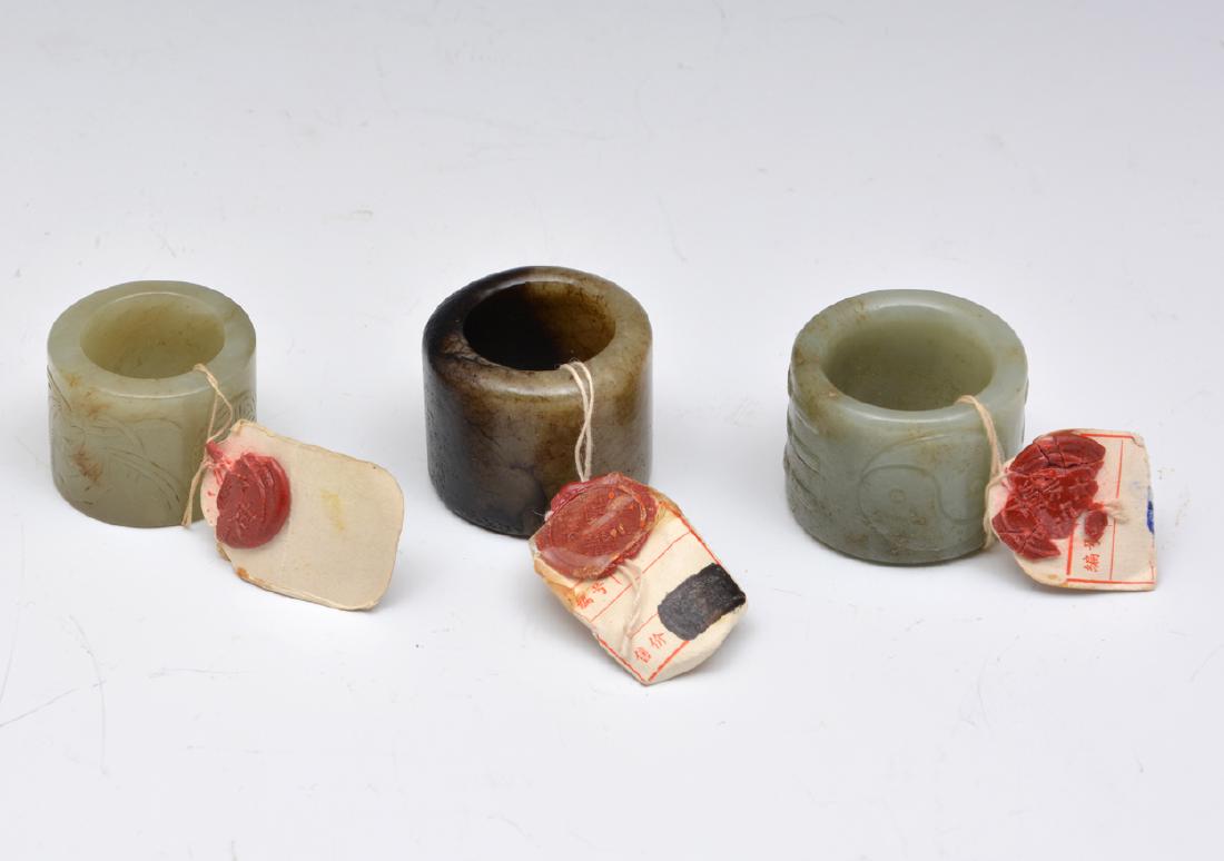 Three Chinese jade archer rings (1 of 3)
