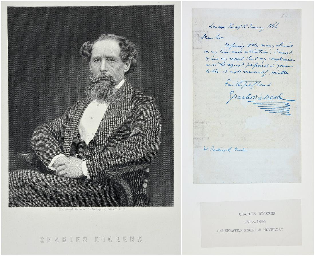 Charles Dickens, Handwritten letter with signature (1 of 4)