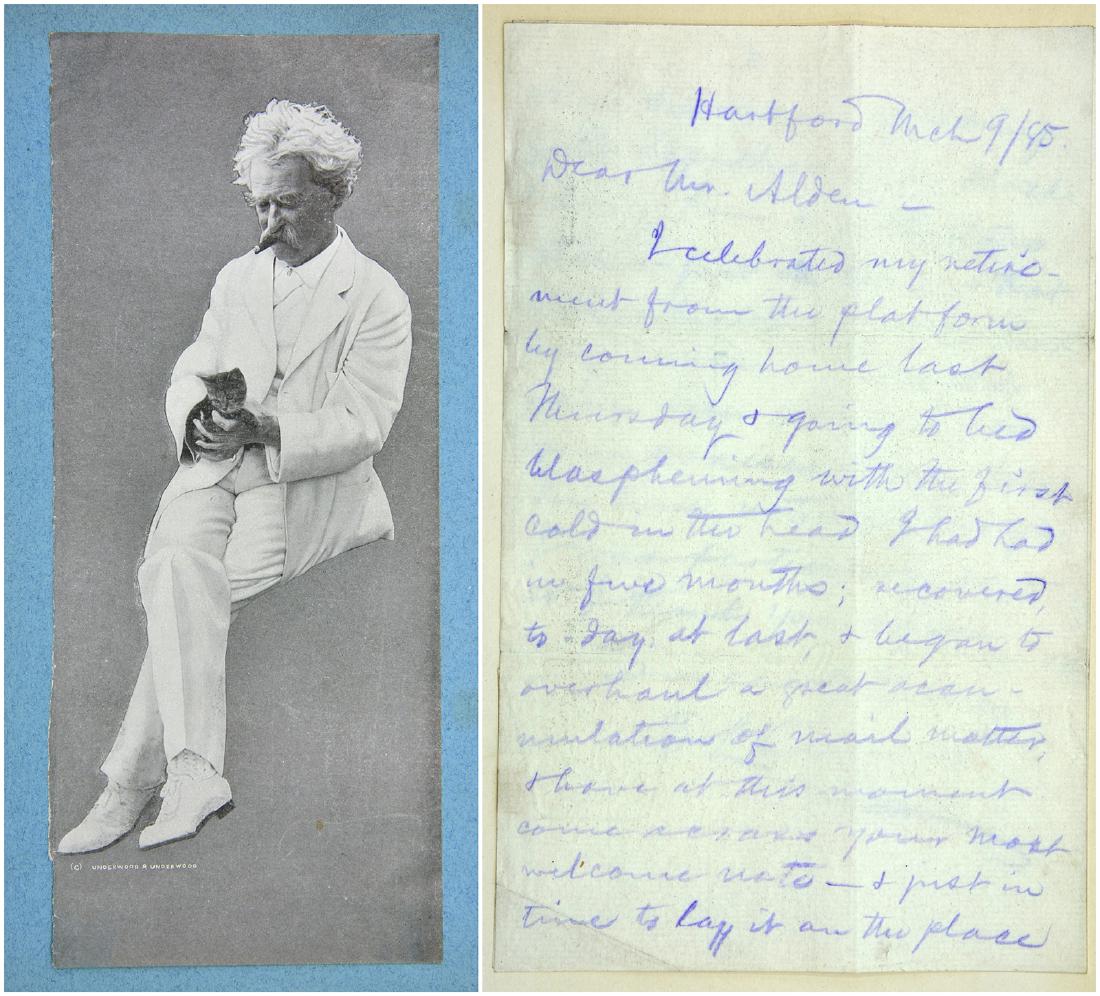 Samuel L. Clemens "Mark Twain" letter with signature (1 of 4)
